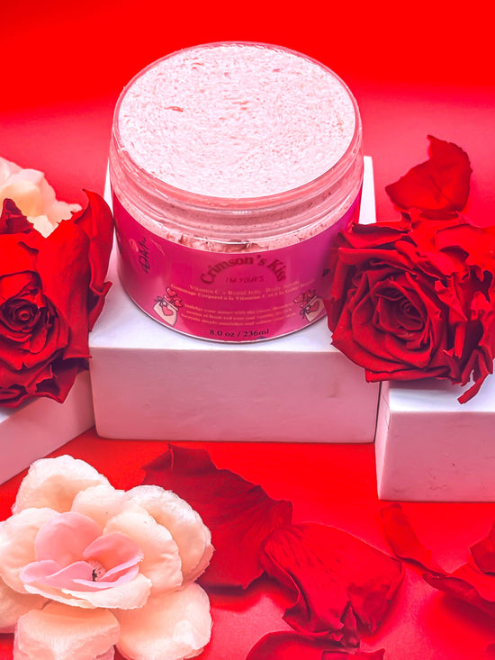 Crimsons kiss:I’M Yours Royal Jelly + Beet Root whipped Body Scrub